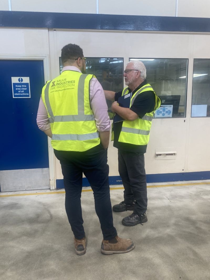 Salus team on site in hi-vis